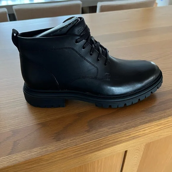 Cole Haan Maine Pinch Mens Black Leather Quilted Ankle Boots US 10 M Cole Haan | Shoes | Cole Haan 634 Size 85 M Black Boots Mens  main image 2